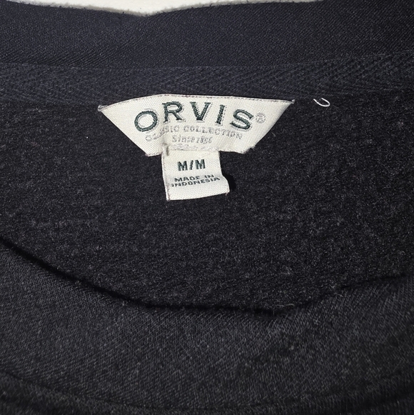 Orvis Men's Black Sweatshirt Medium Modal Blend Long Sleeve Soft and Durable - Picture 3 of 6
